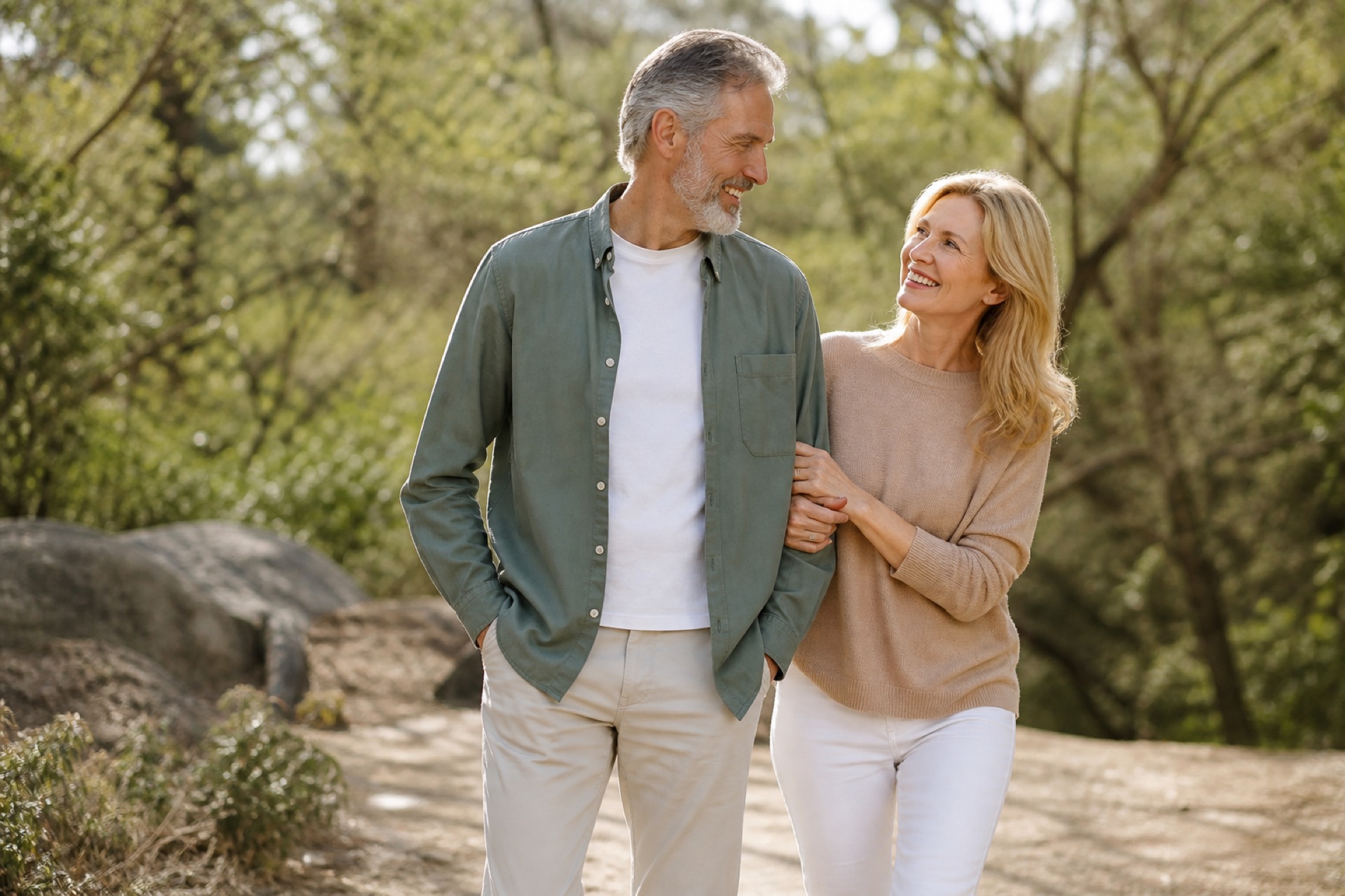 Couple with warm connection and intimacy